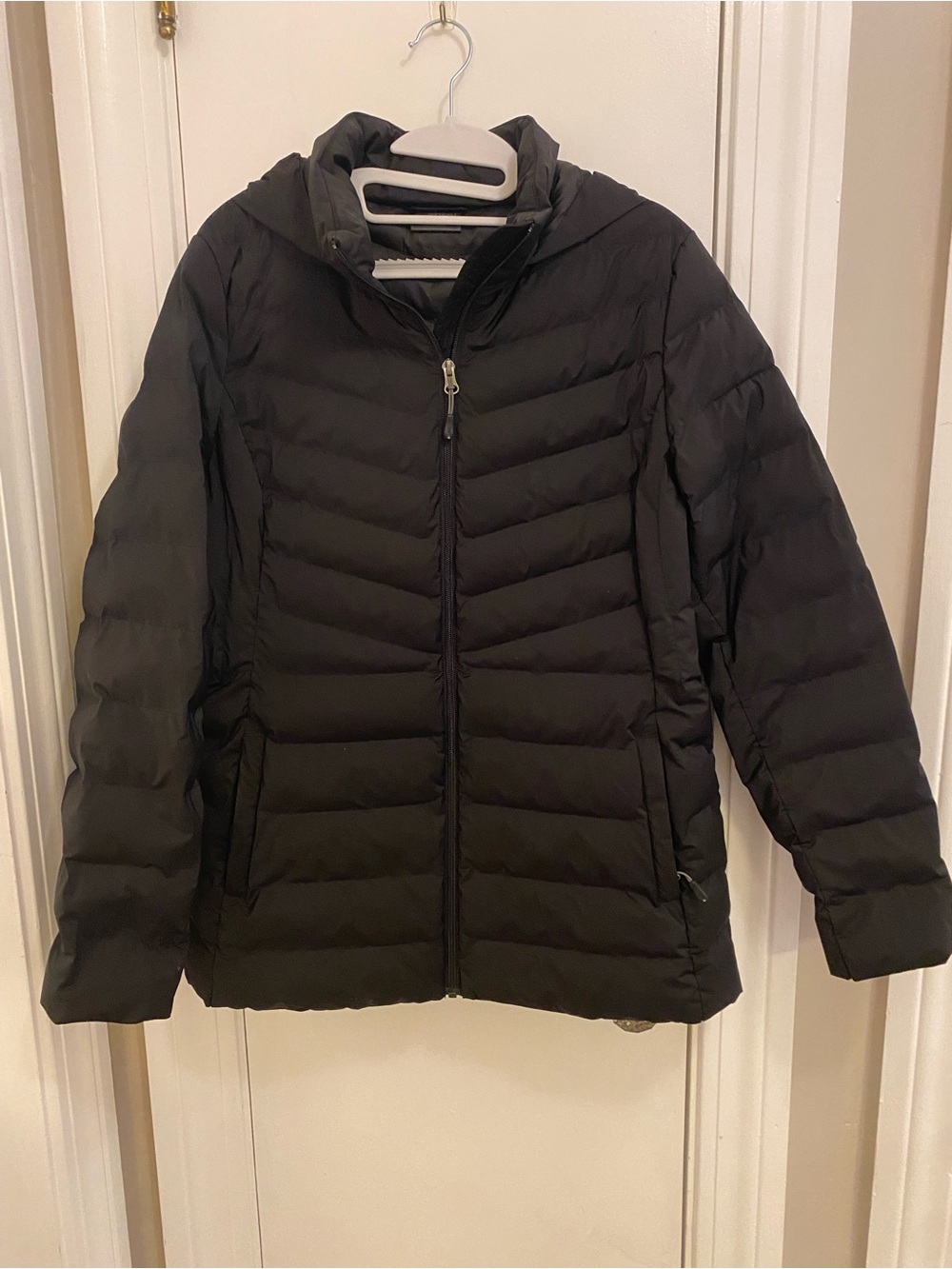 32 Degrees Women's Black Quilted Hooded Puffer Jacket